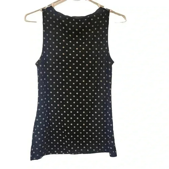 Banana Republic Women's Black & Gold Rayon/Tencel/Cotton/Spandex Luxe Touch Tank - Picture 5 of 10